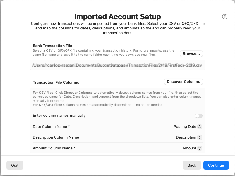 Import Setup Step