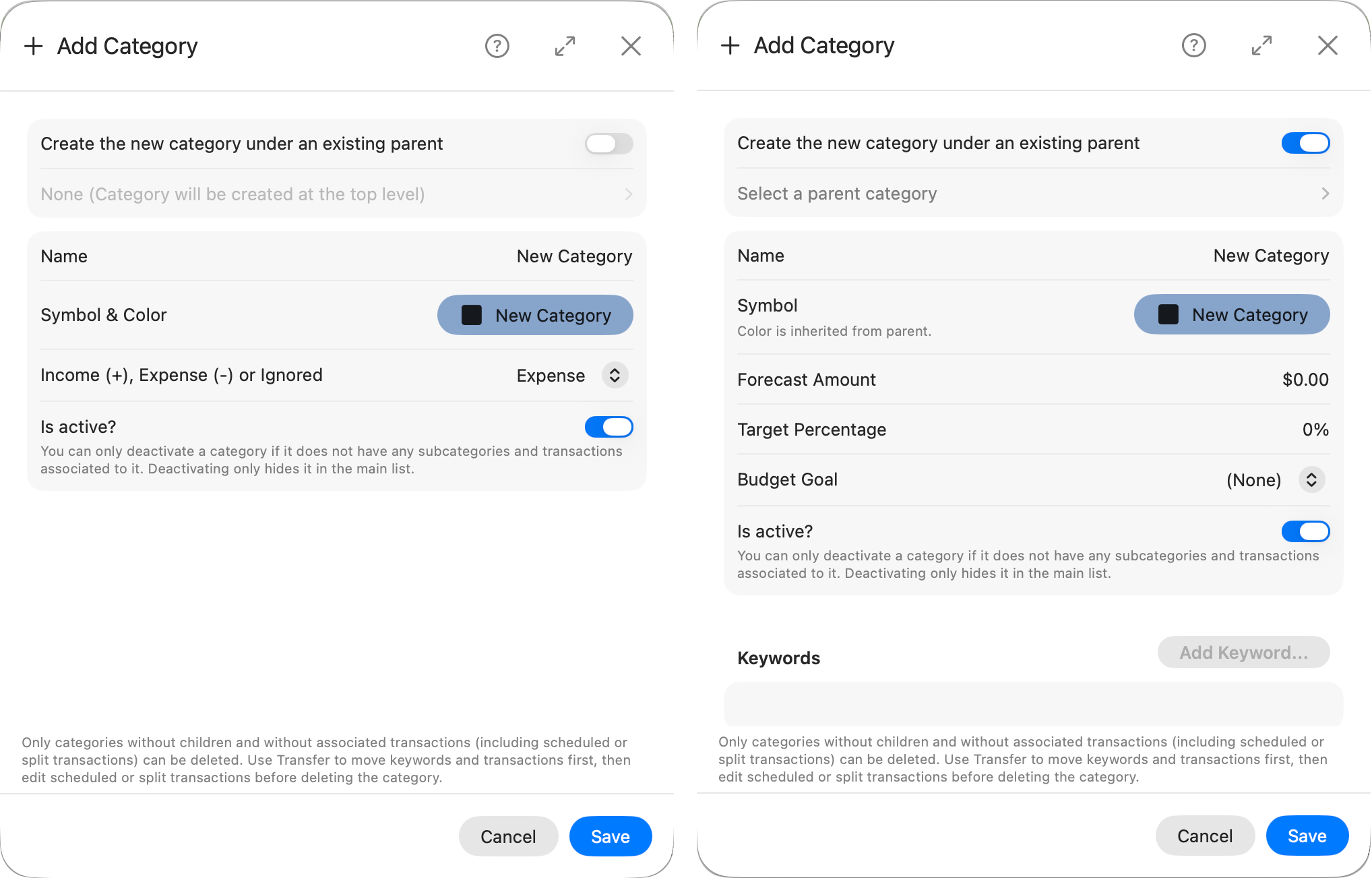 Add new top category and subcategory